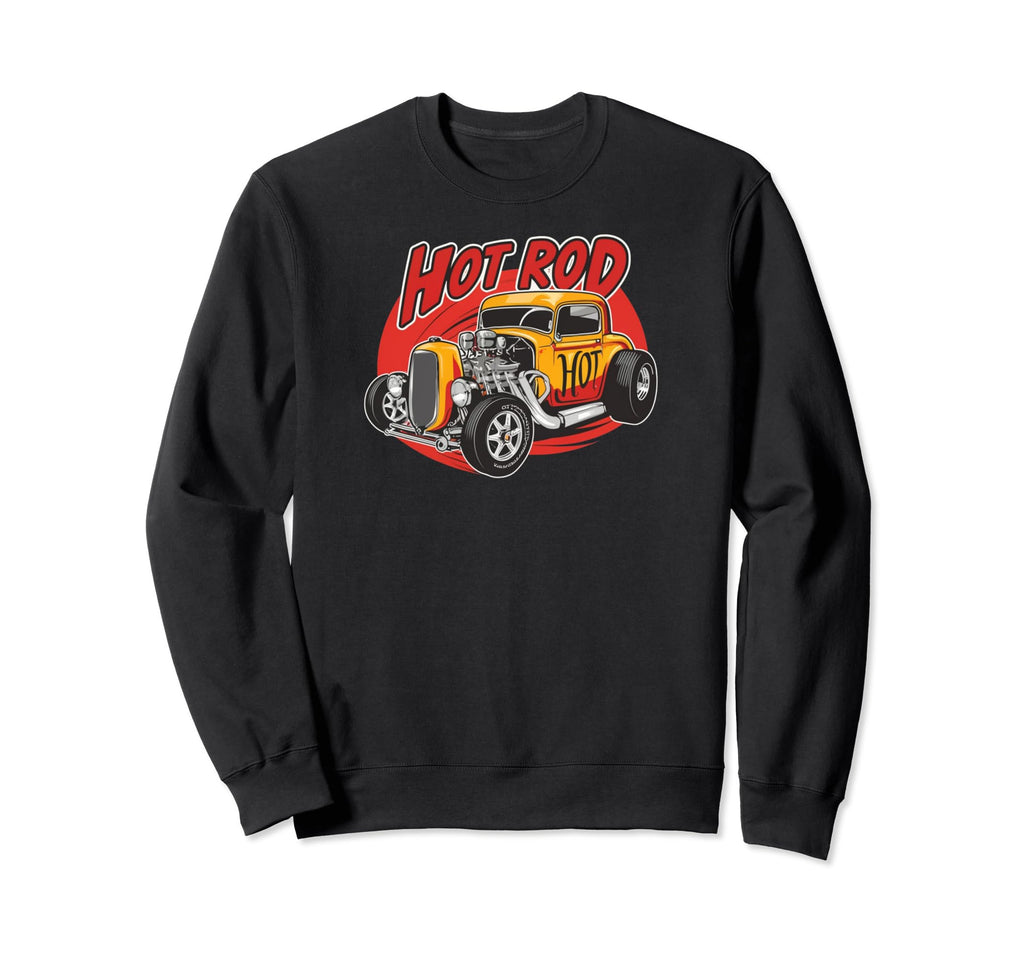 Car Rod Custom Hotrod Car Illustration Sweatshirt - Unique Graphic Unisex - T-Shirt, Sweatshirt, Hoodie