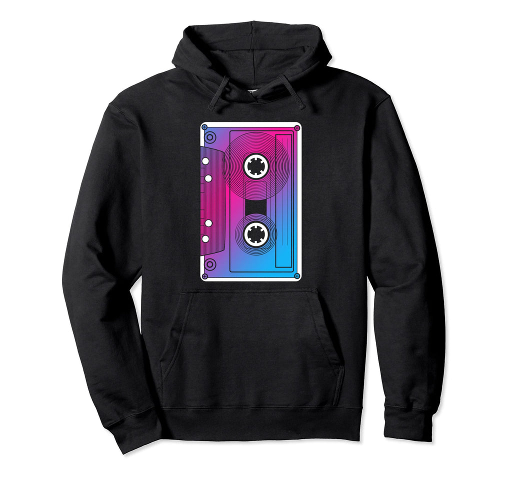 Vaporwave Cassette Tape Eighties Hoodie - Custom Art Print Unisex - T-Shirt, Sweatshirt, Hoodie