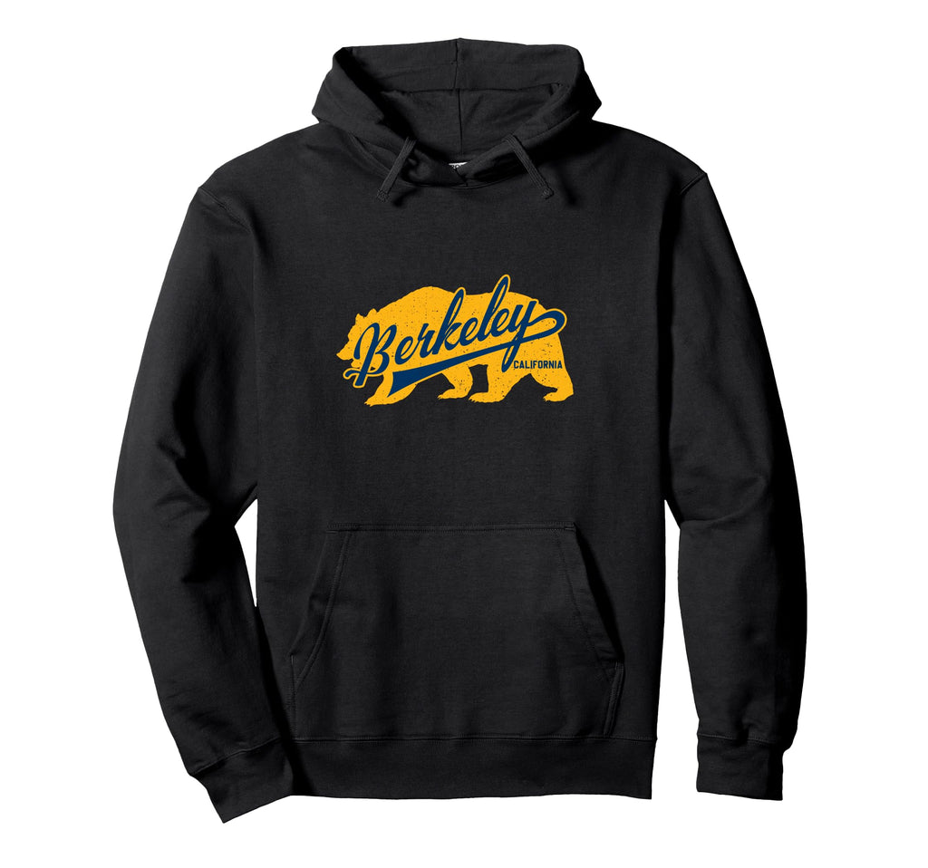 Berkeley Typography Inside Bear Silhouette Hoodie - Custom Art Print Unisex - T-Shirt, Sweatshirt, Hoodie