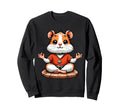 Meditation Hamster Yoga Pose Relaxing Sweatshirt - Trendy Graphic Unisex - T-Shirt, Sweatshirt, Hoodie