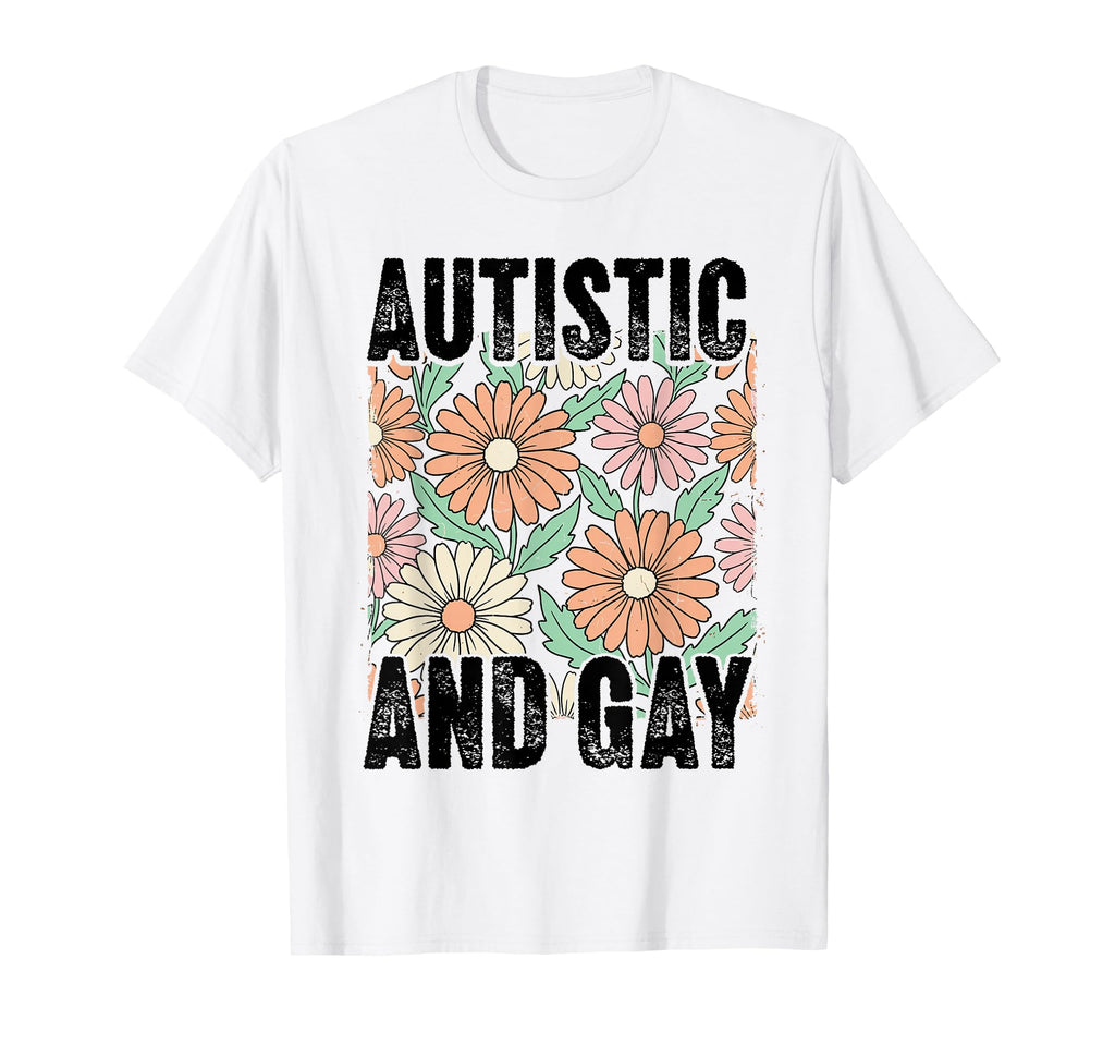 Daisy Floral Pattern Autistic And T-Shirt - Casual Everyday Wear Men Women - T-Shirt, Sweatshirt, Hoodie