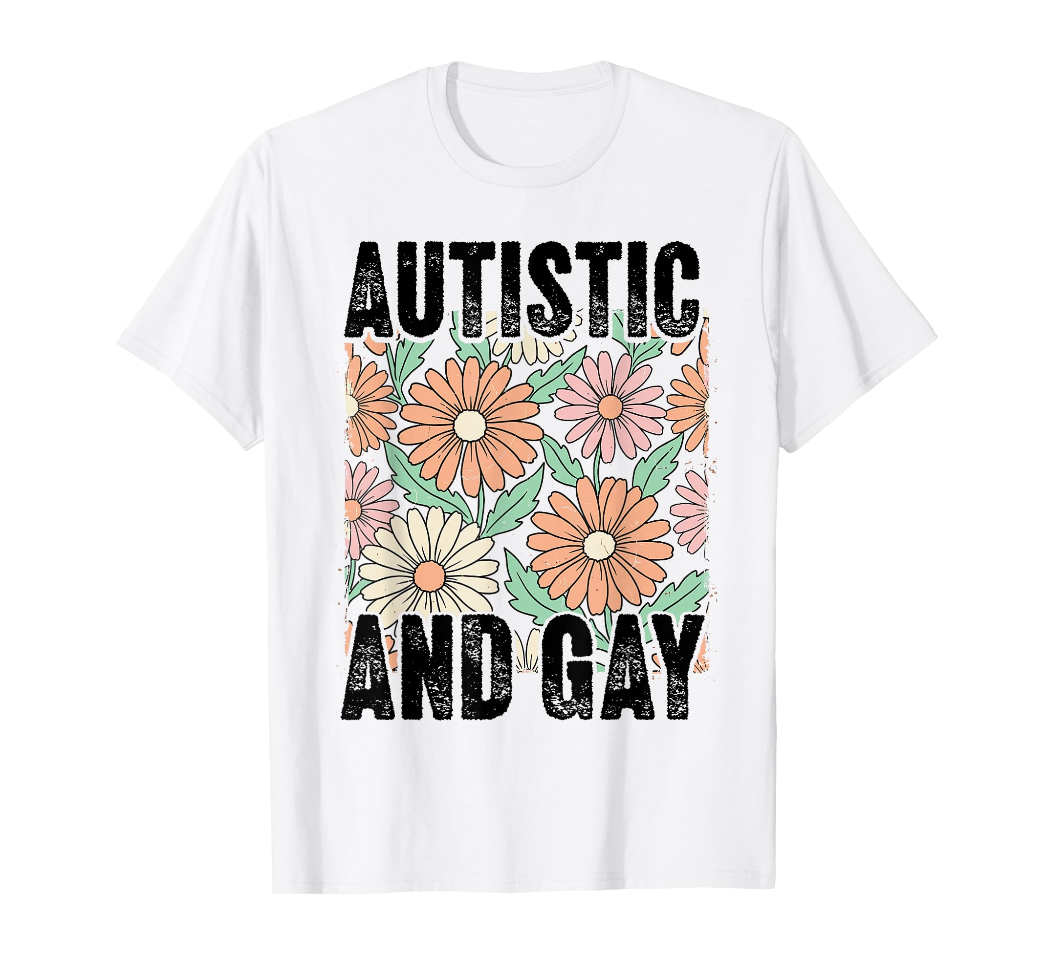 Daisy Floral Pattern Autistic And T-Shirt - Casual Everyday Wear Men Women - T-Shirt, Sweatshirt, Hoodie