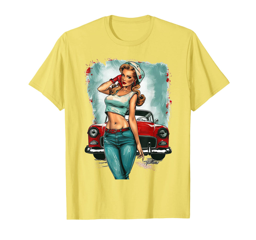 Pinup Pin Up T-Shirt - Custom Art Print Men Women - T-Shirt, Sweatshirt, Hoodie