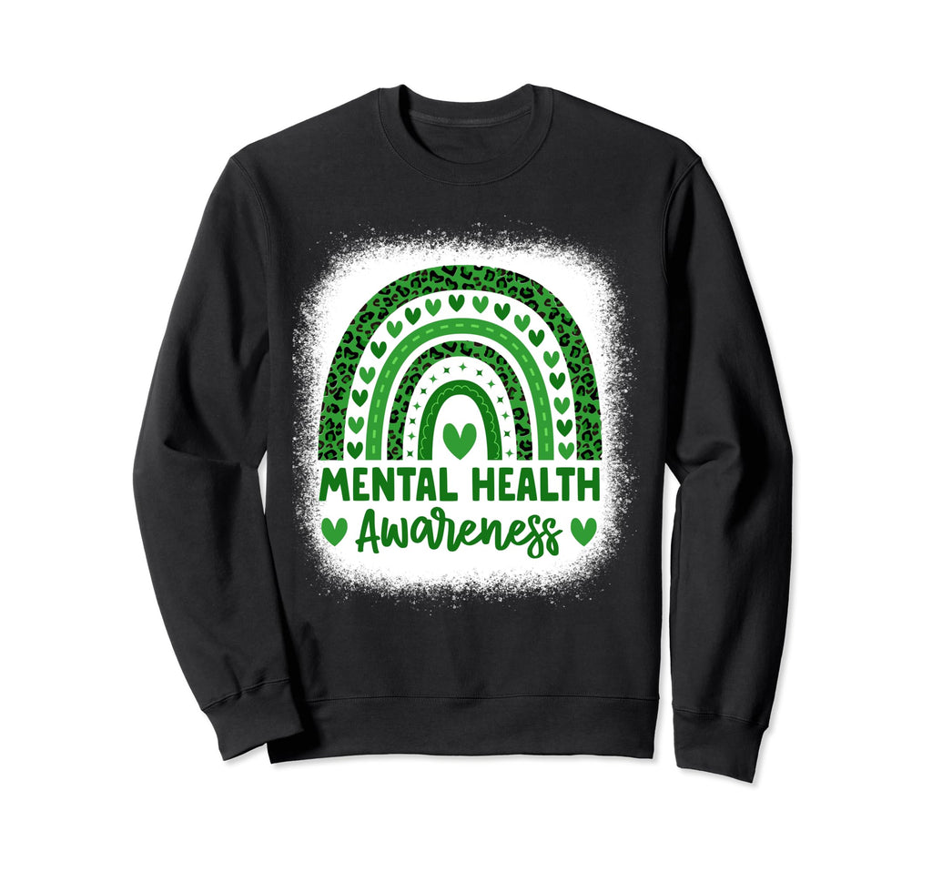 Mental Health Awareness Green Ribbon Sweatshirt - Streetwear Style Unisex - T-Shirt, Sweatshirt, Hoodie