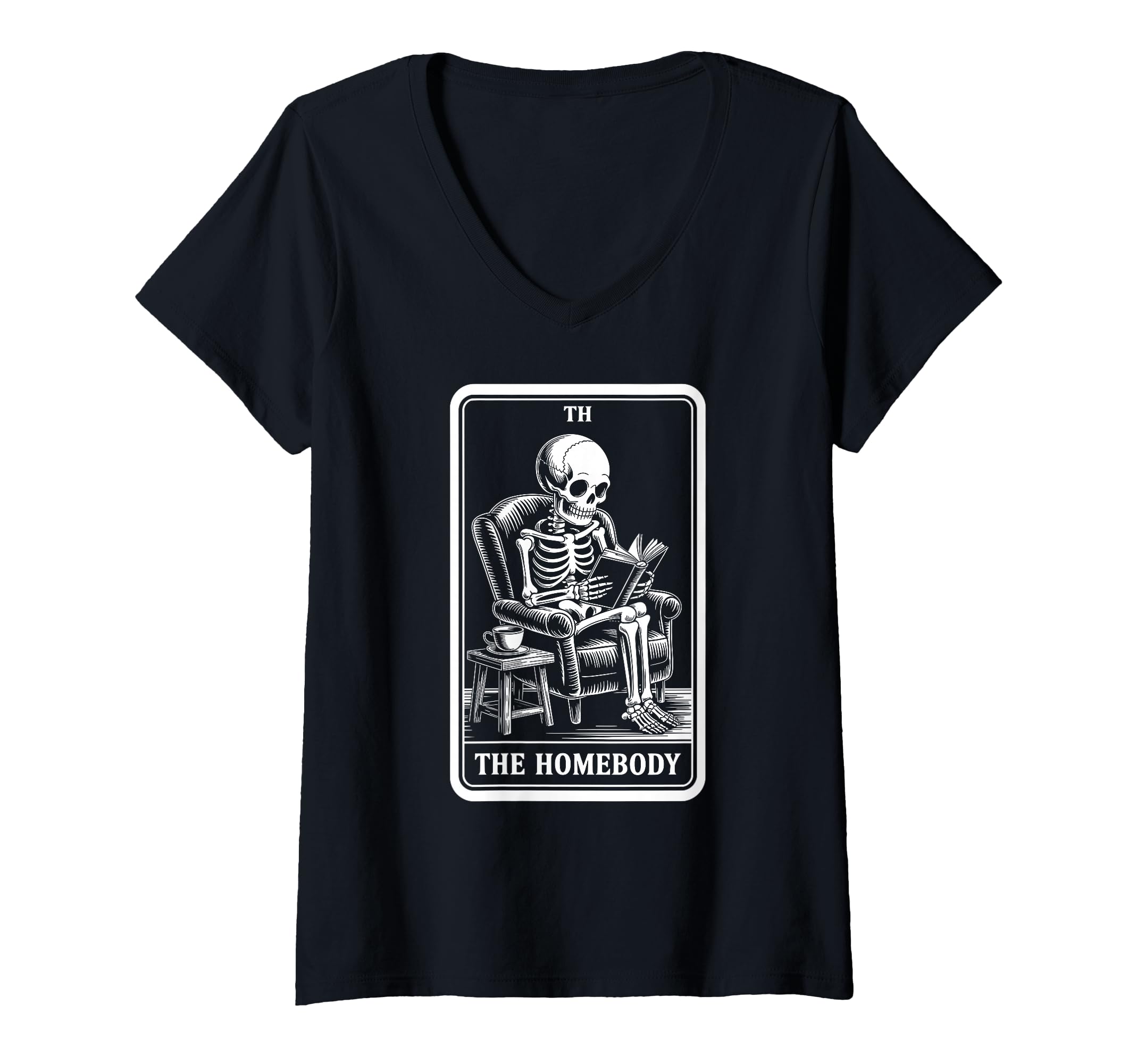 Womens Homebody Tarot Card Indoorsy T-Shirt - Minimalist Print Unisex - T-Shirt, Sweatshirt, Hoodie