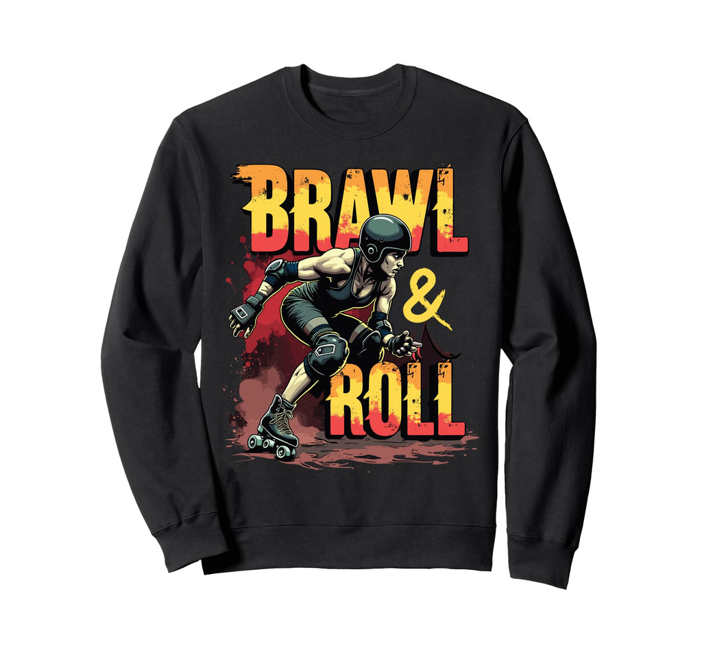 Brawl Roll Roller Derby Roller Sweatshirt - Custom Art Print for Adults - T-Shirt, Sweatshirt, Hoodie