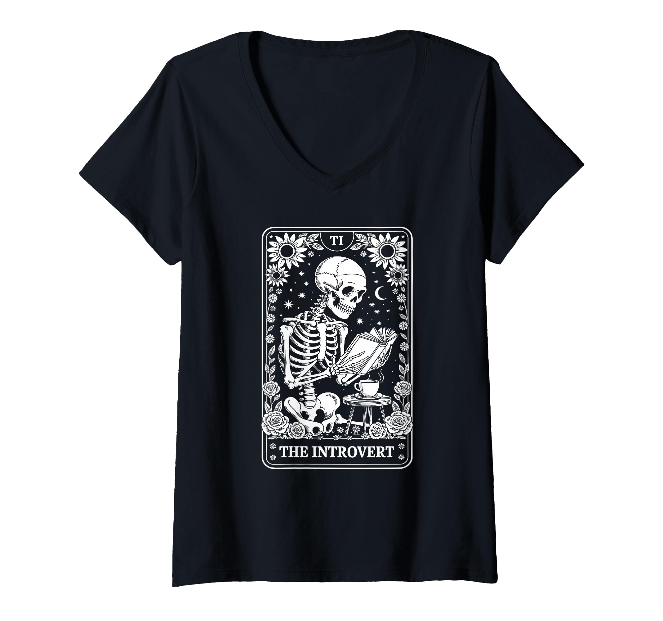 Womens Introvert Tarot Indoorsy T-Shirt - Casual Everyday Wear Men Women - T-Shirt, Sweatshirt, Hoodie