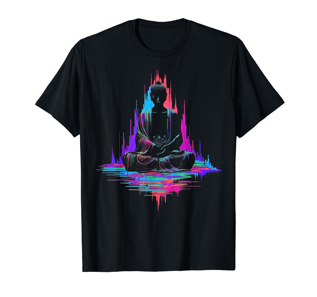 Vaporwave Buddha 80S Synthwave 12 T-Shirt - Casual Everyday Wear for Adults - T-Shirt, Sweatshirt, Hoodie