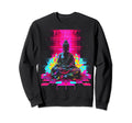 Vaporwave Buddha 80S Synthwave 5 Sweatshirt - Fun Novelty Design for Adults - T-Shirt, Sweatshirt, Hoodie
