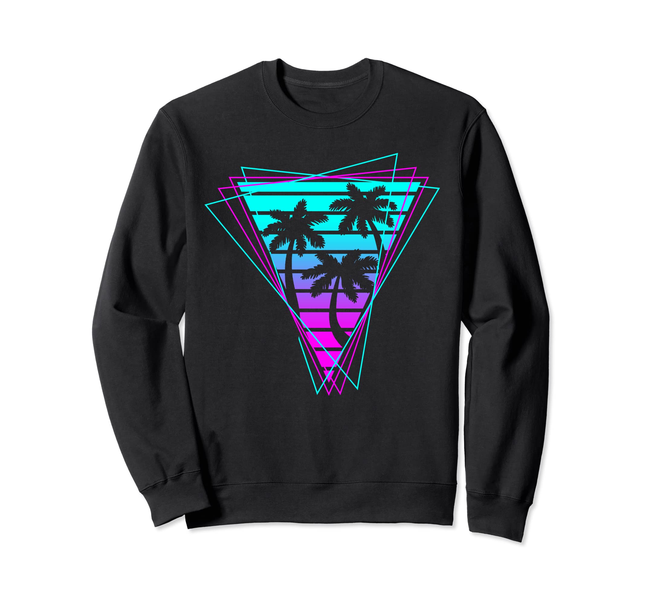 Retrowave Synthwave Vaporwave Palm Trees Sweatshirt - Trendy Graphic Unisex - T-Shirt, Sweatshirt, Hoodie