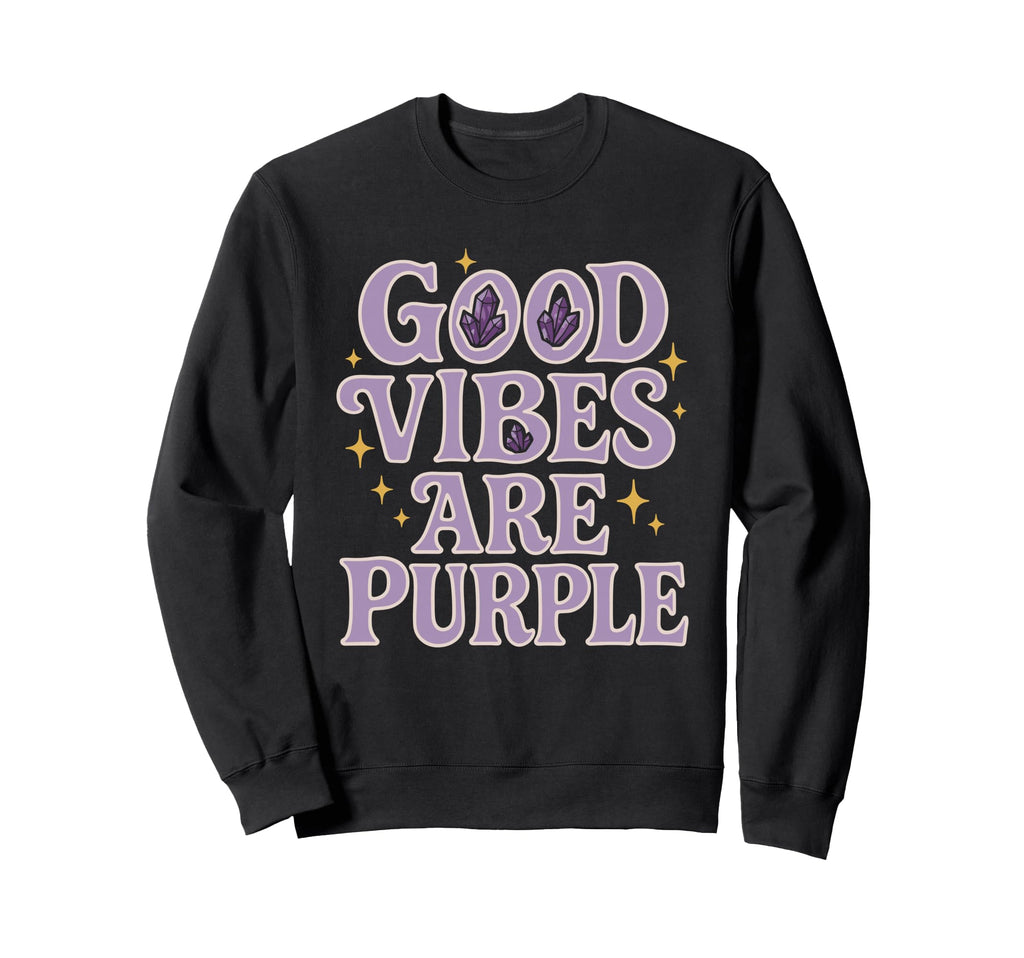 Amethyst Addict Healing Crystal Sweatshirt - Unique Graphic Men Women - T-Shirt, Sweatshirt, Hoodie
