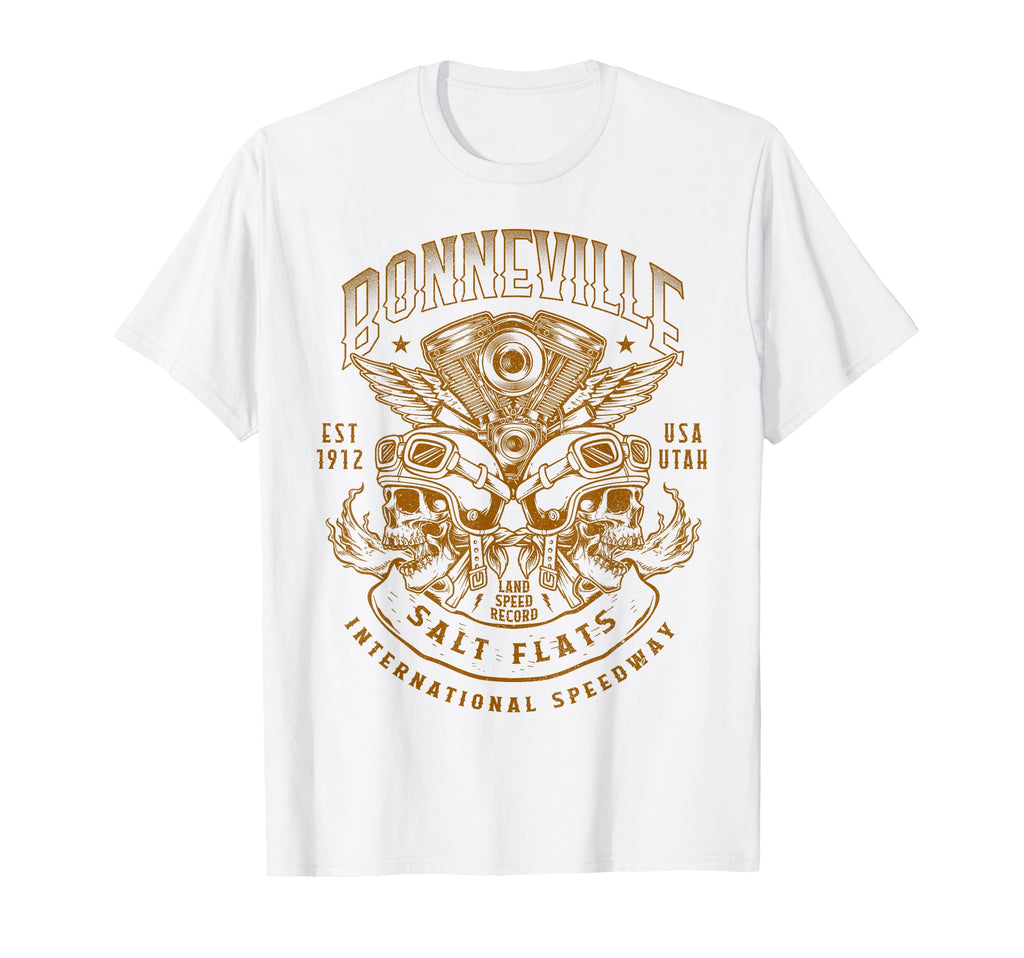 Bonneville Salt Flats Motorcycle T-Shirt - Fun Novelty Design Unisex - T-Shirt, Sweatshirt, Hoodie