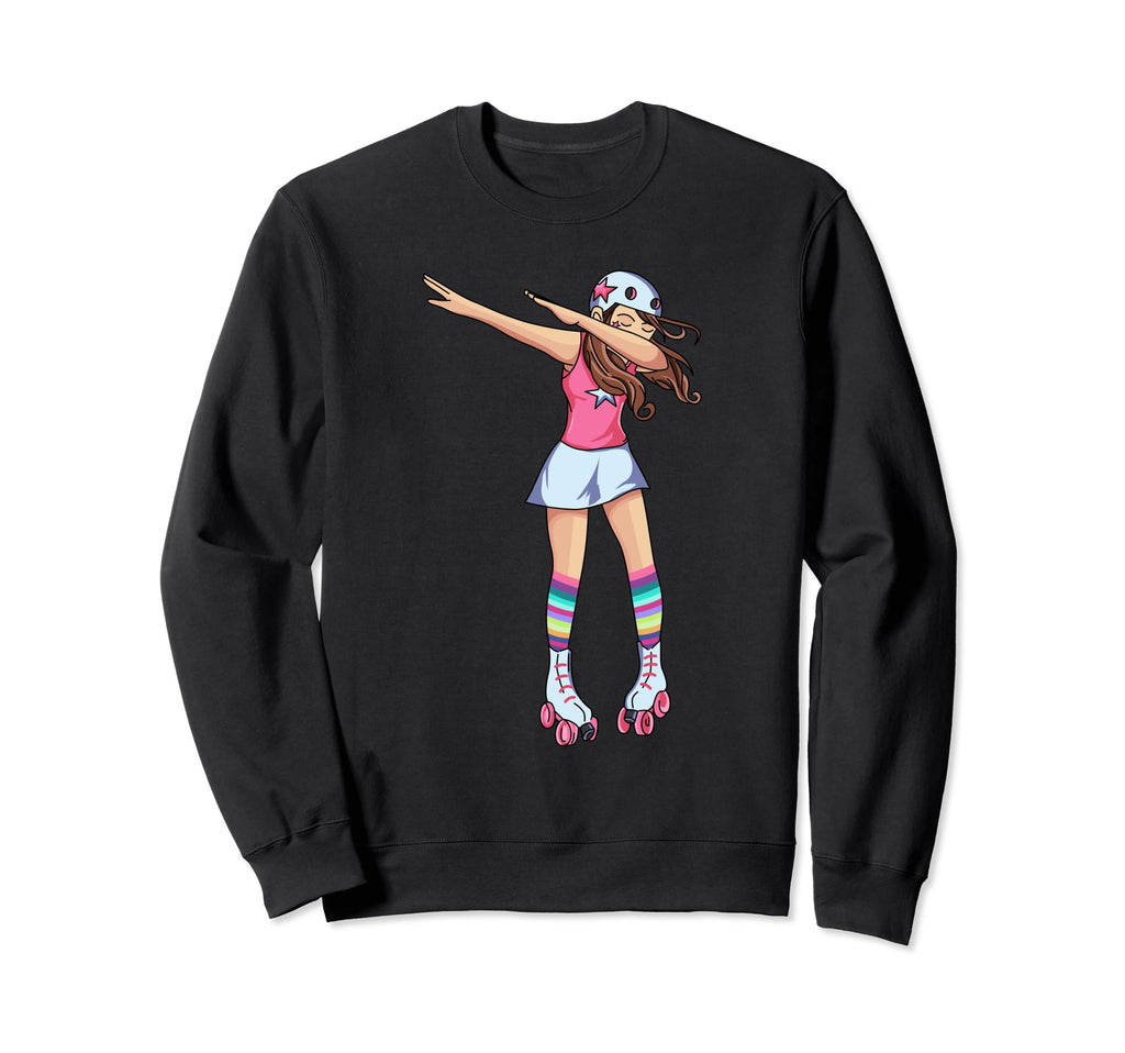 Dabbing Roller Skate Roller Skating Sweatshirt - Novelty Apparel Men Women - T-Shirt, Sweatshirt, Hoodie