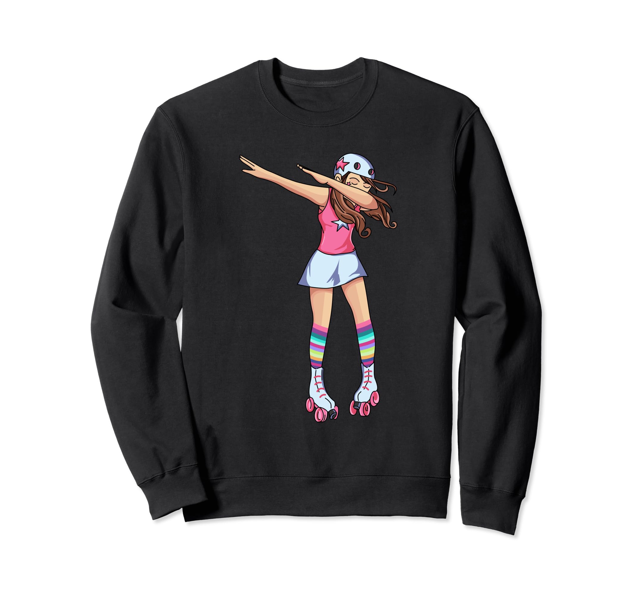 Dabbing Roller Skate Roller Skating Sweatshirt - Novelty Apparel Men Women - T-Shirt, Sweatshirt, Hoodie