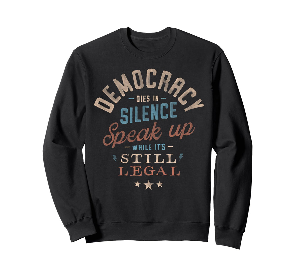 Pro Democracy Slogan Typography Hoodie - Minimalist Print Unisex - T-Shirt, Sweatshirt, Hoodie