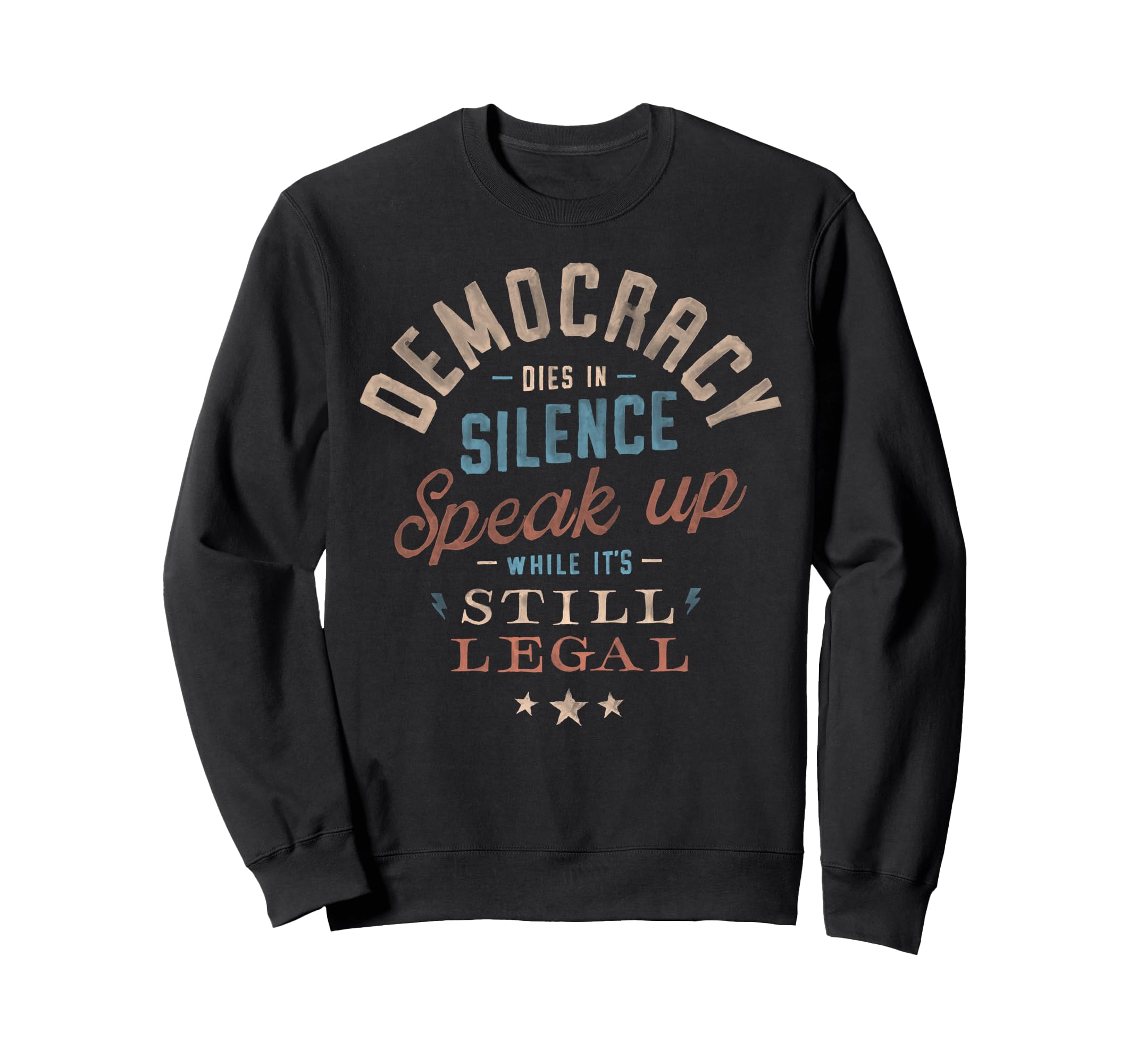 Pro Democracy Slogan Typography Hoodie - Minimalist Print Unisex - T-Shirt, Sweatshirt, Hoodie