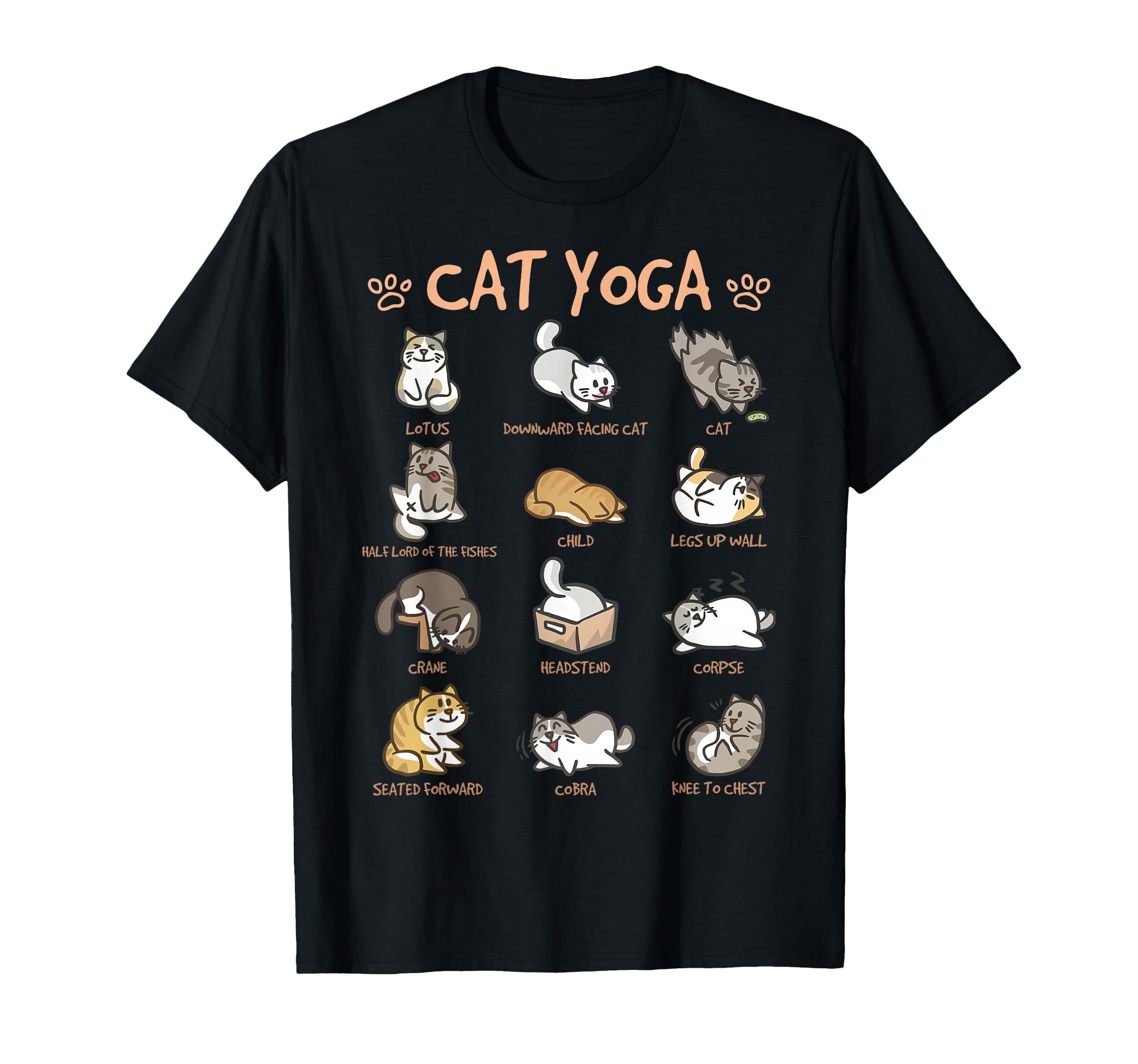 Cat Yoga Poses Cats Practicing T-Shirt - Novelty Apparel Unisex - T-Shirt, Sweatshirt, Hoodie