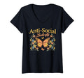 Womens Anti Social Butterfly Funny T-Shirt - Fun Novelty Design for Adults - T-Shirt, Sweatshirt, Hoodie