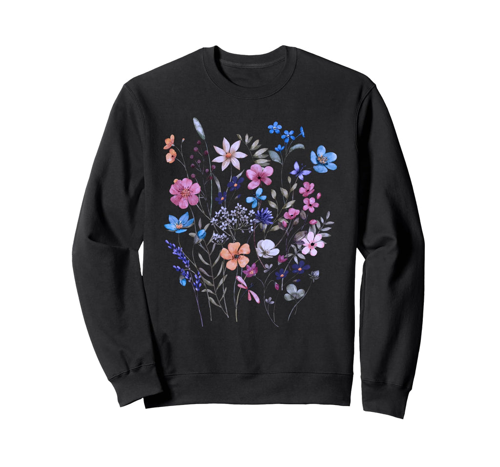 Flowers Wildflower Floral Gardening Sweatshirt - Minimalist Print Unisex - T-Shirt, Sweatshirt, Hoodie