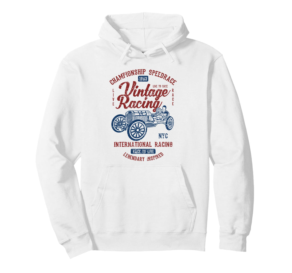 Racing Automotive Nostalgia Distressed Car Hoodie - Minimalist Print Unisex - T-Shirt, Sweatshirt, Hoodie