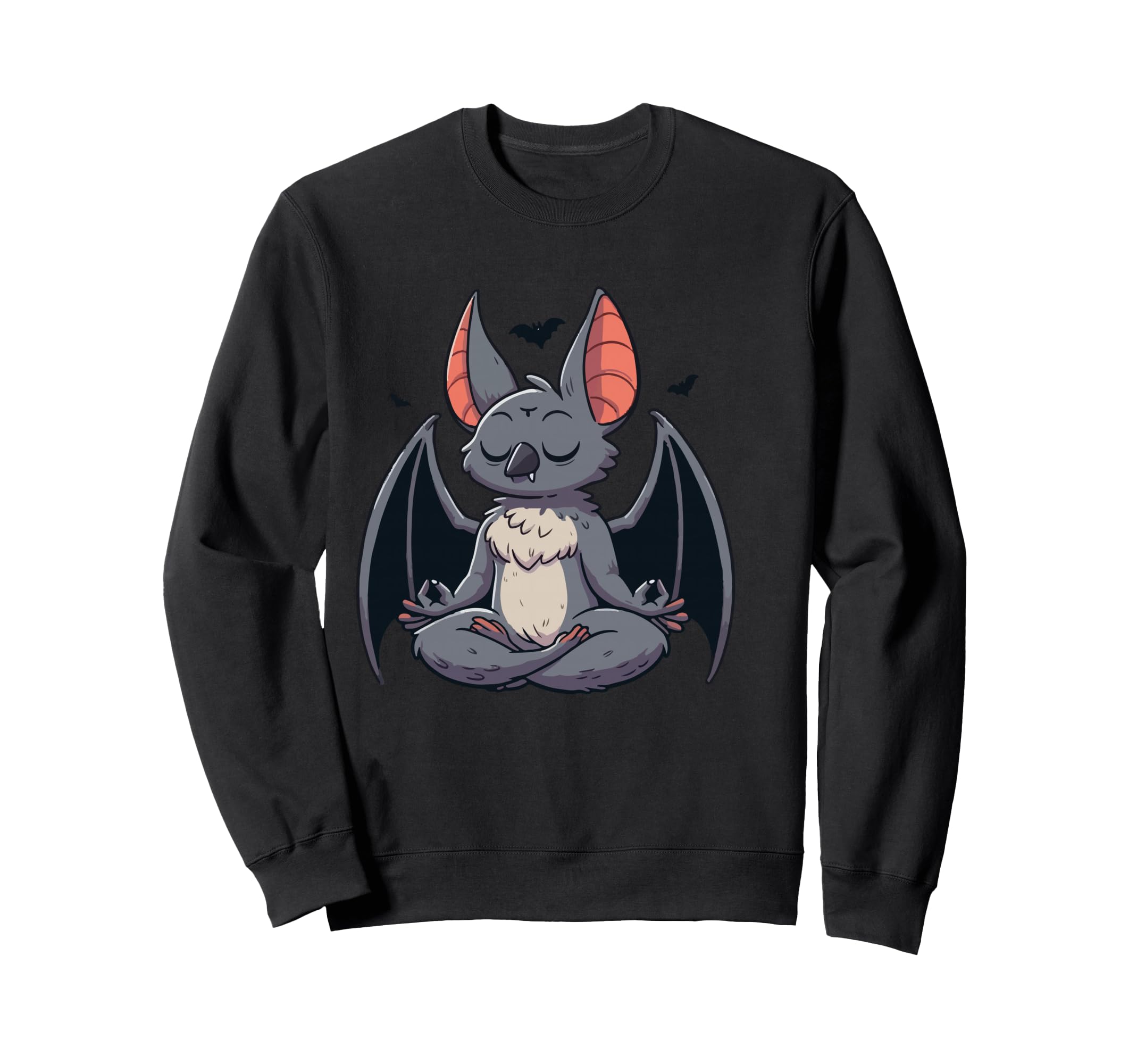 Meditation Bat Yoga Pose Relaxing Sweatshirt - Unique Graphic for Adults - T-Shirt, Sweatshirt, Hoodie