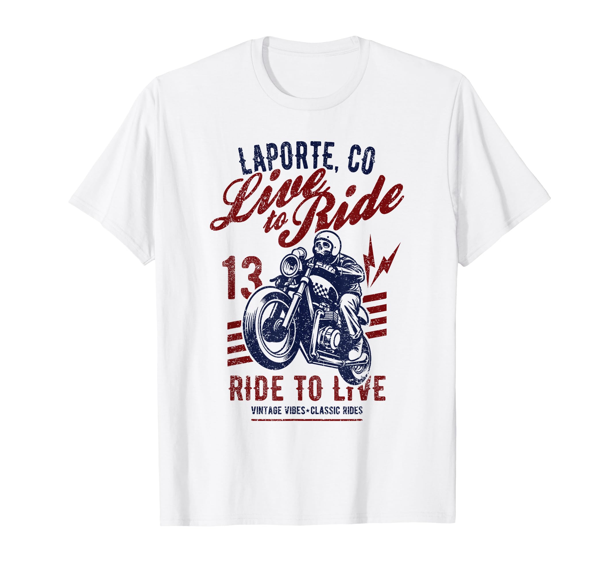 Laporte Colorado Motorcycle Skull T-Shirt - Custom Art Print Men Women - T-Shirt, Sweatshirt, Hoodie