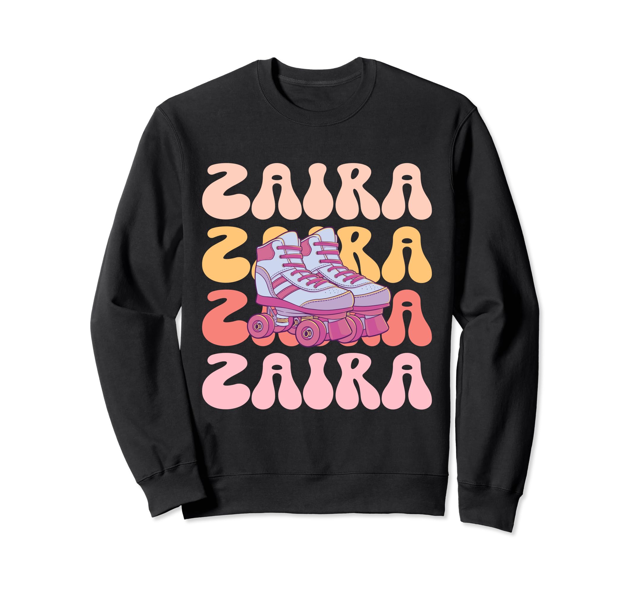 Zaira Name Roller Skating Hobby Sweatshirt - Custom Art Print Unisex - T-Shirt, Sweatshirt, Hoodie