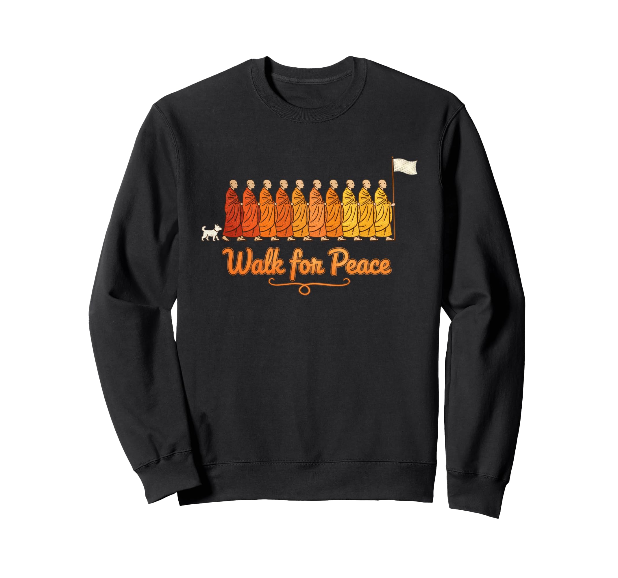 Walk Peace Meditation Wellness Sweatshirt - Custom Art Print Men Women - T-Shirt, Sweatshirt, Hoodie