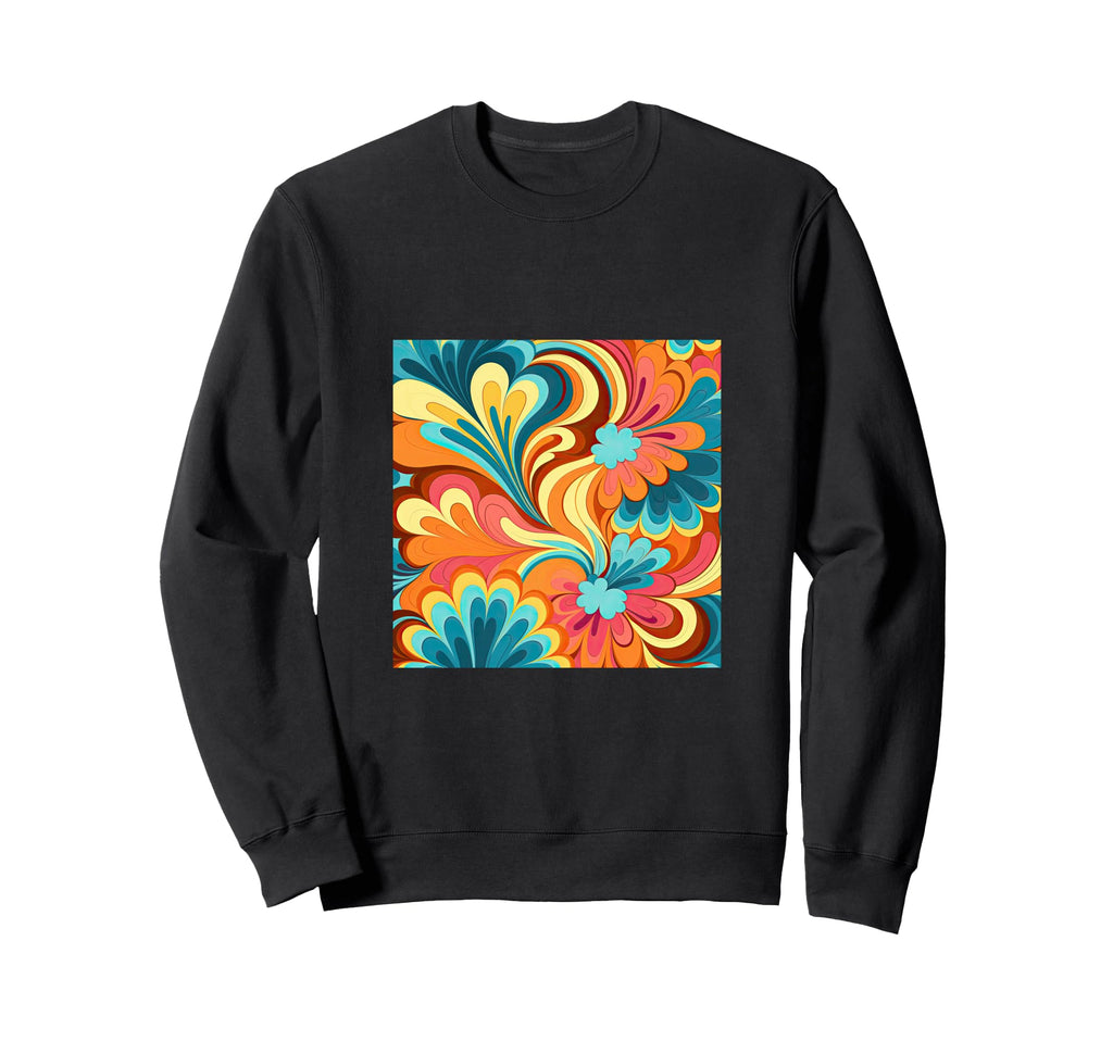 70S Wallpaper Flowers Floral Pattern Sweatshirt - Graphic Print Men Women - T-Shirt, Sweatshirt, Hoodie