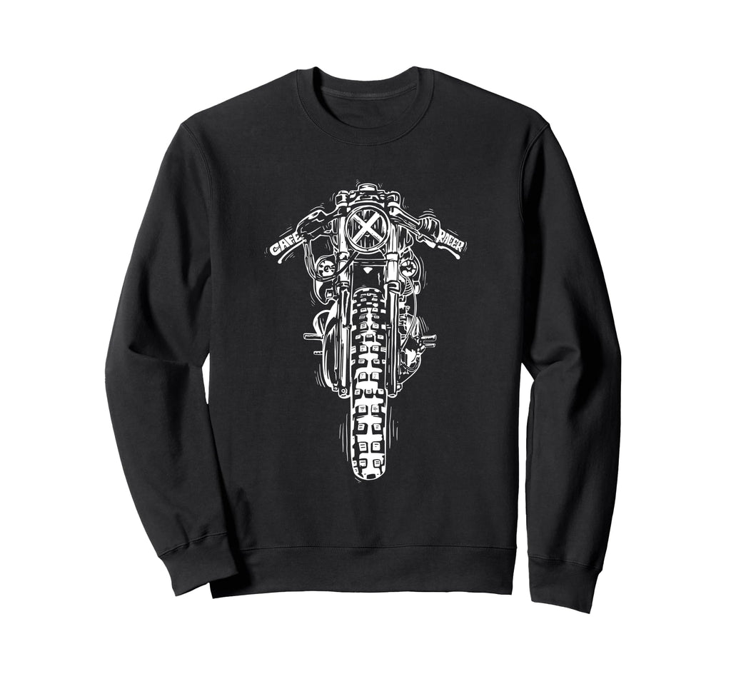 Motorcycle Cafe Racer Scrambler Bike Sweatshirt - Trendy Graphic Unisex - T-Shirt, Sweatshirt, Hoodie