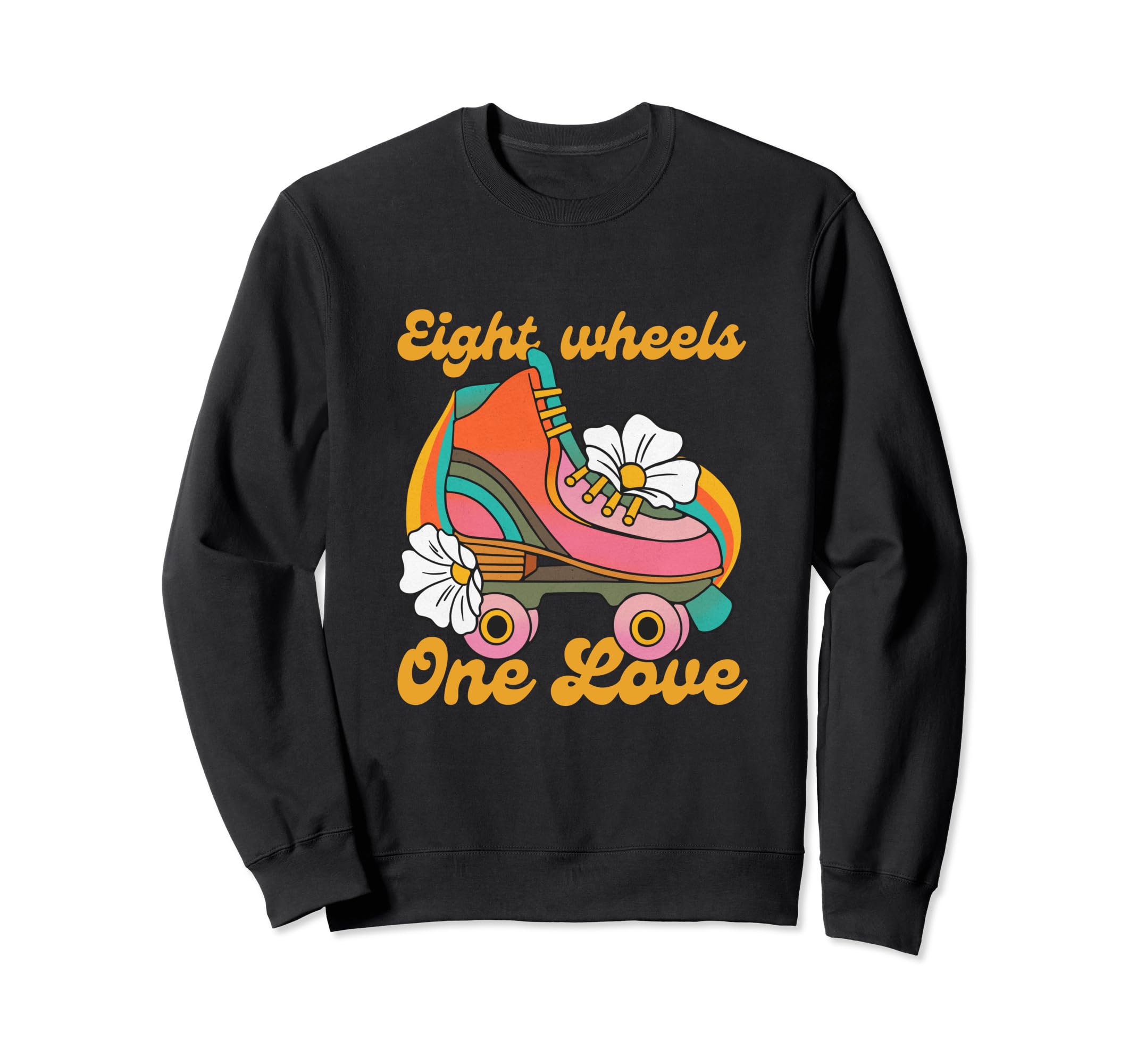 Roller Derby Player Eight Wheels One Sweatshirt - Custom Art Print Unisex - T-Shirt, Sweatshirt, Hoodie