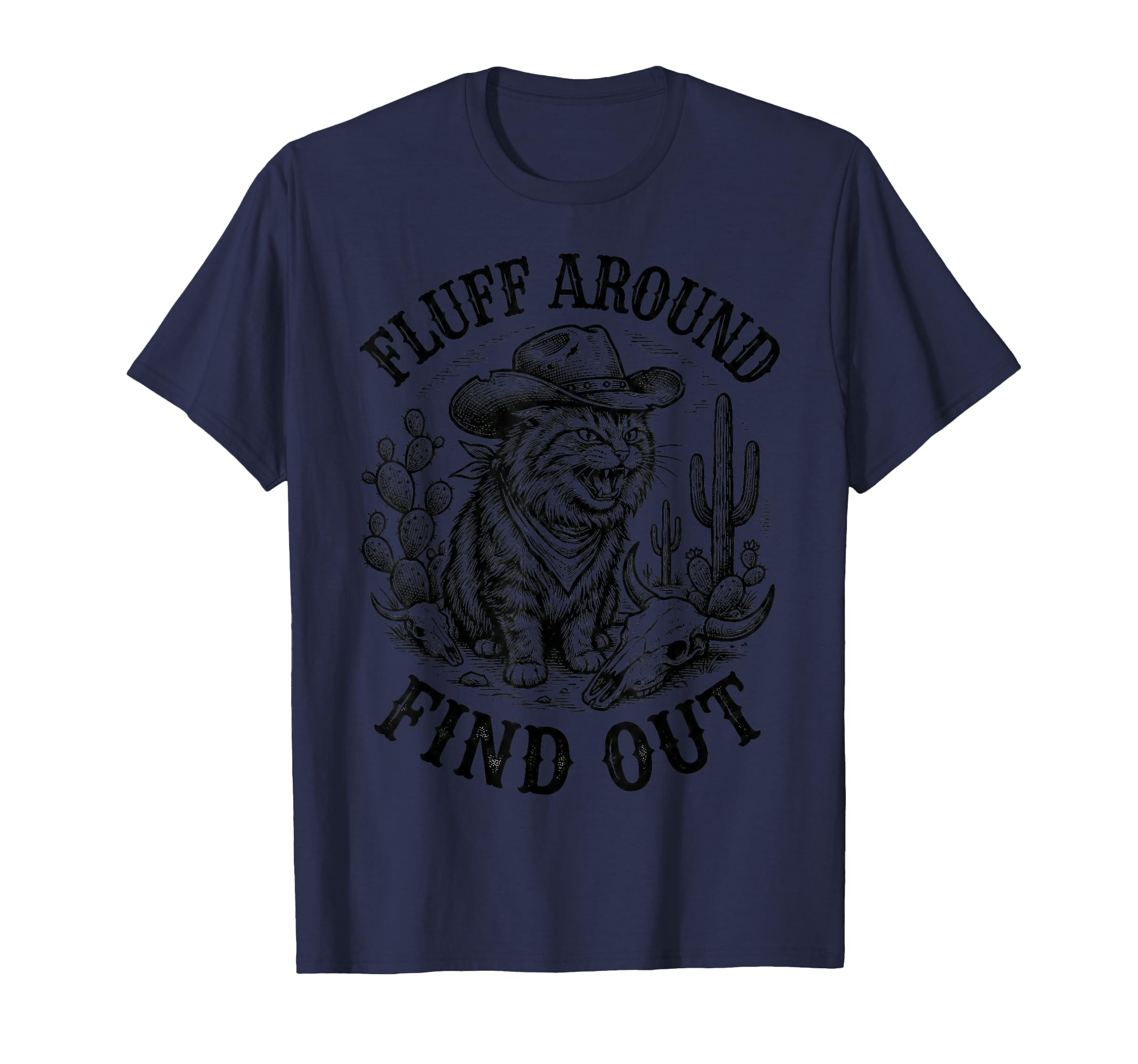 Fluff Around Find Out Angry Cat T-Shirt - Minimalist Print for Adults - T-Shirt, Sweatshirt, Hoodie