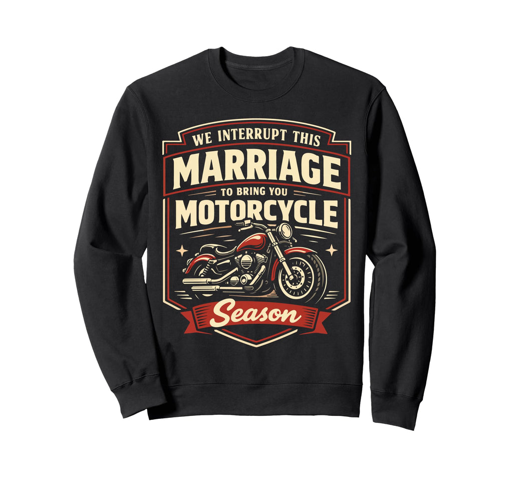 Motorcycle Biker Husband Wife Sweatshirt - Casual Everyday Wear Men Women - T-Shirt, Sweatshirt, Hoodie