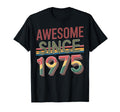 Awesome Since 1975 Rainbow Typography T-Shirt - Minimalist Print for Adults - T-Shirt, Sweatshirt, Hoodie