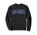 San Gabriel Ca Distressed Blue Sweatshirt - Trendy Graphic Men Women - T-Shirt, Sweatshirt, Hoodie