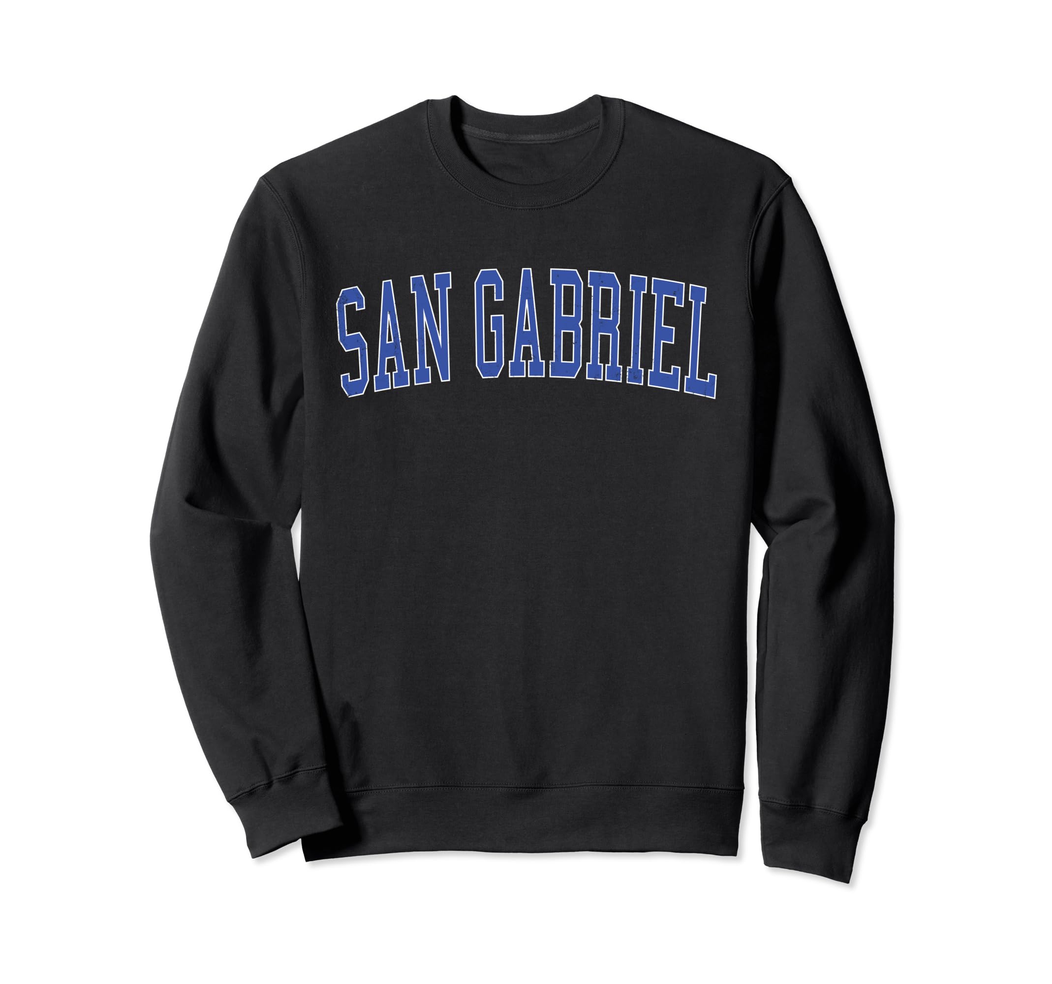 San Gabriel Ca Distressed Blue Sweatshirt - Trendy Graphic Men Women - T-Shirt, Sweatshirt, Hoodie