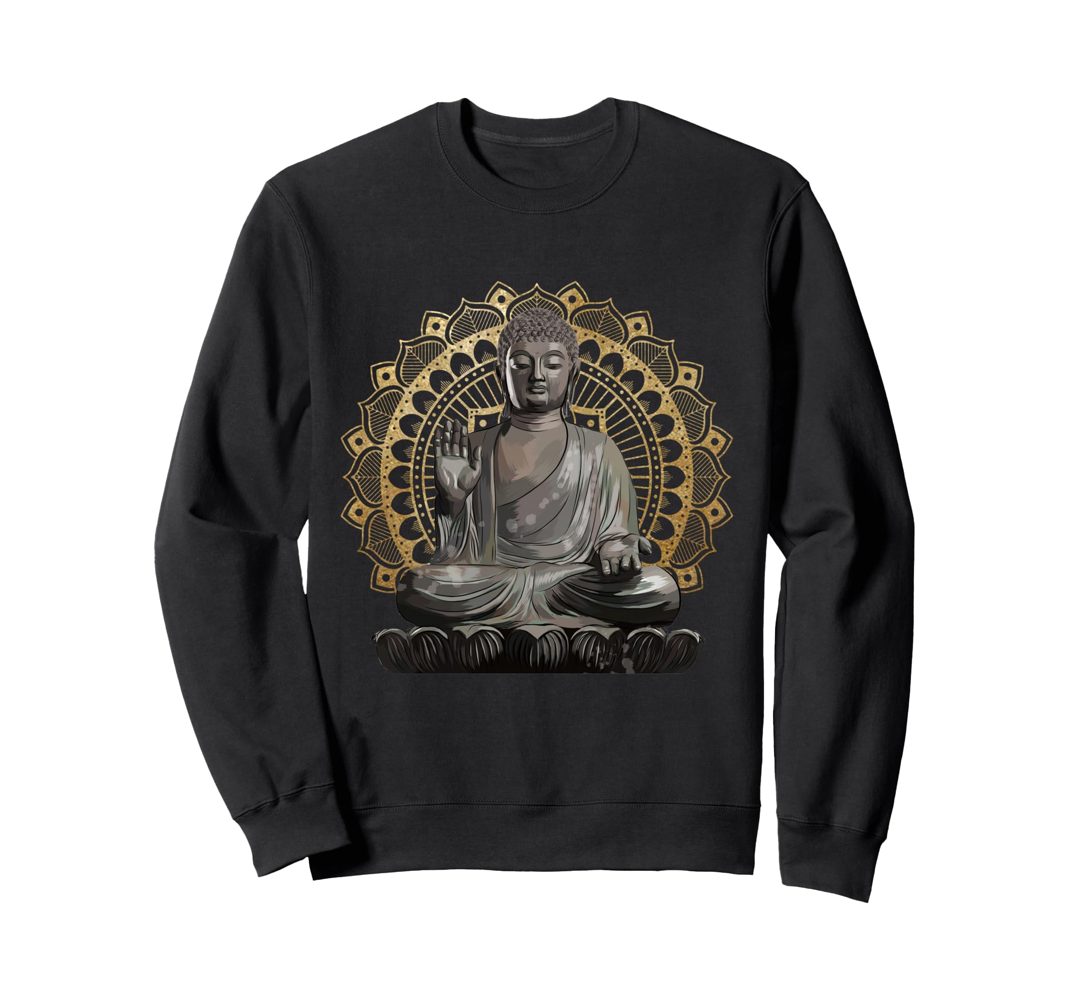 Buddha Mandala Buddhist Sweatshirt - Custom Art Print for Adults - T-Shirt, Sweatshirt, Hoodie