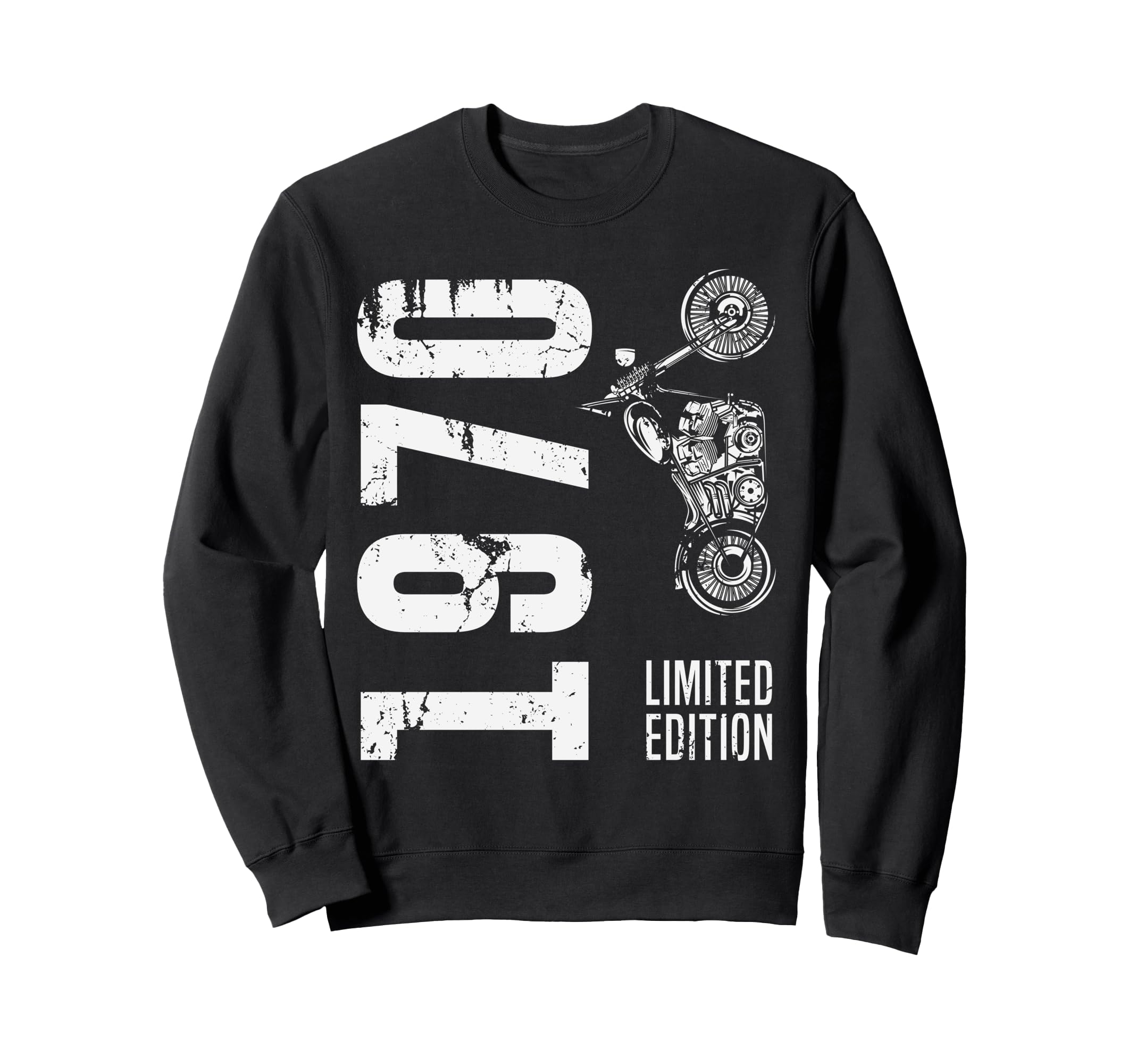 Born 1970 Motorcycle 55Th Birthday Sweatshirt - Unique Graphic Unisex - T-Shirt, Sweatshirt, Hoodie