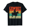 Cowboy Riding Horse Western Sunset T-Shirt - Trendy Graphic Men Women - T-Shirt, Sweatshirt, Hoodie
