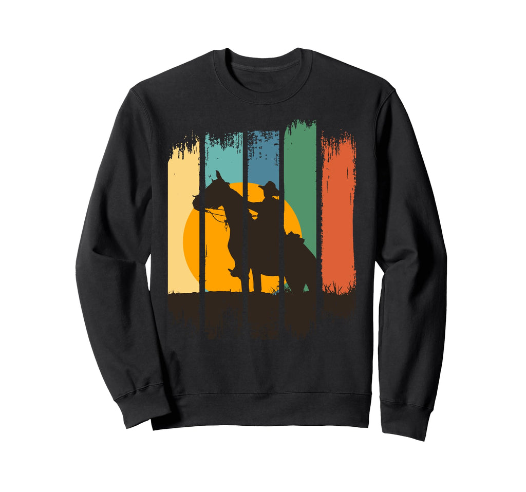 Cowboy Horse Riding Western Sunset Sweatshirt - Custom Art Print Unisex - T-Shirt, Sweatshirt, Hoodie