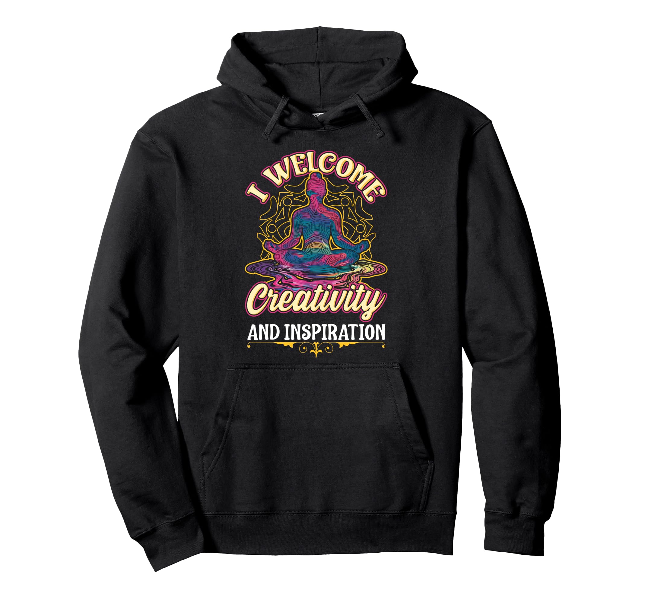 Psychedelic Yoga Meditation Creativity Hoodie - Trendy Graphic for Adults - T-Shirt, Sweatshirt, Hoodie