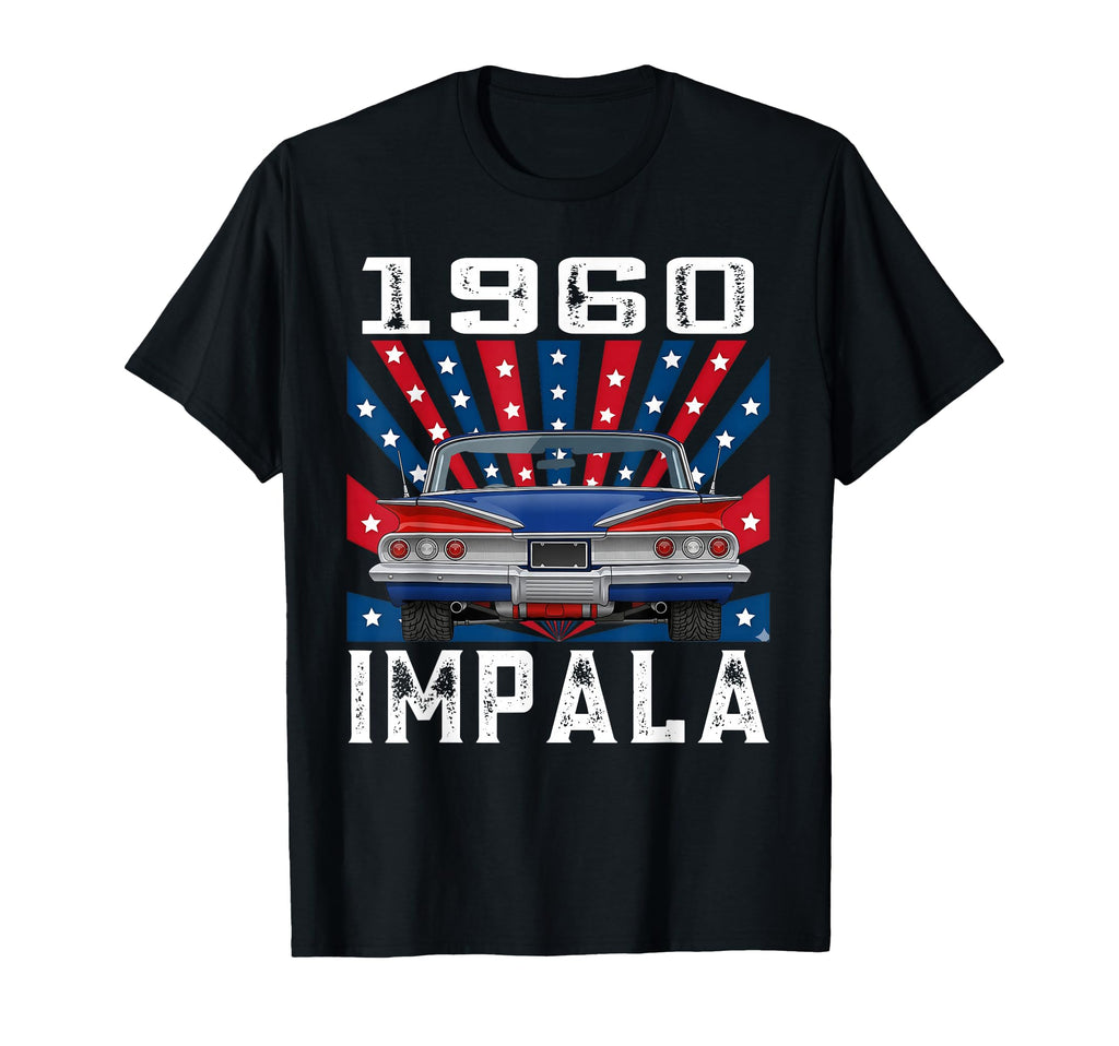 1960 60 Impala Old School Muscle Car T-Shirt - Novelty Apparel for Adults - T-Shirt, Sweatshirt, Hoodie