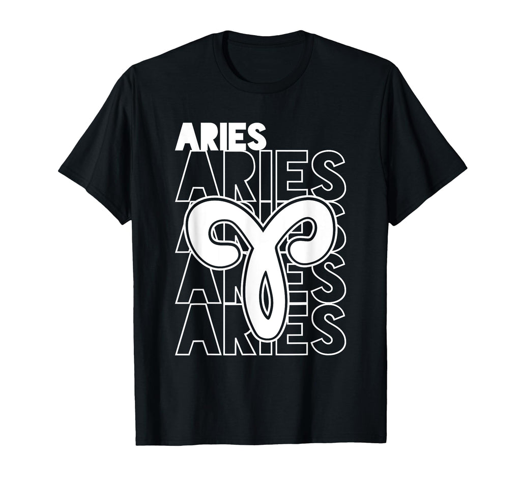 Aries Zodiac Typography Astrology T-Shirt - Trendy Graphic for Adults - T-Shirt, Sweatshirt, Hoodie
