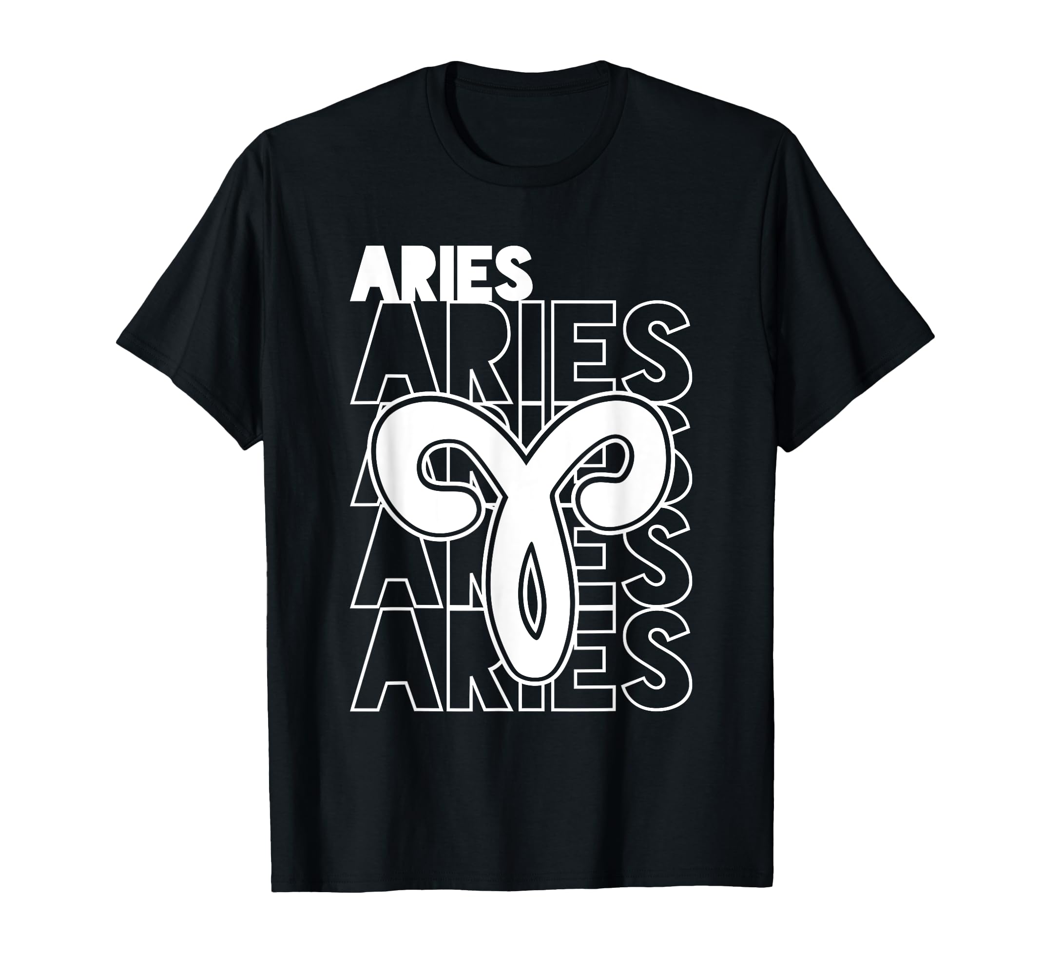 Aries Zodiac Typography Astrology T-Shirt - Trendy Graphic for Adults - T-Shirt, Sweatshirt, Hoodie