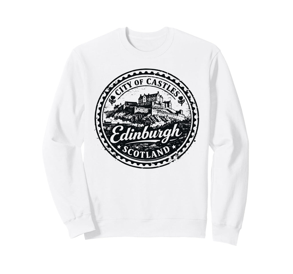 Edinburgh Scotland Uk Travel Stamp Sweatshirt - Streetwear Style Men Women - T-Shirt, Sweatshirt, Hoodie