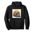 Motorcycle Distressed Sunset Hoodie - Fun Novelty Design Unisex - T-Shirt, Sweatshirt, Hoodie