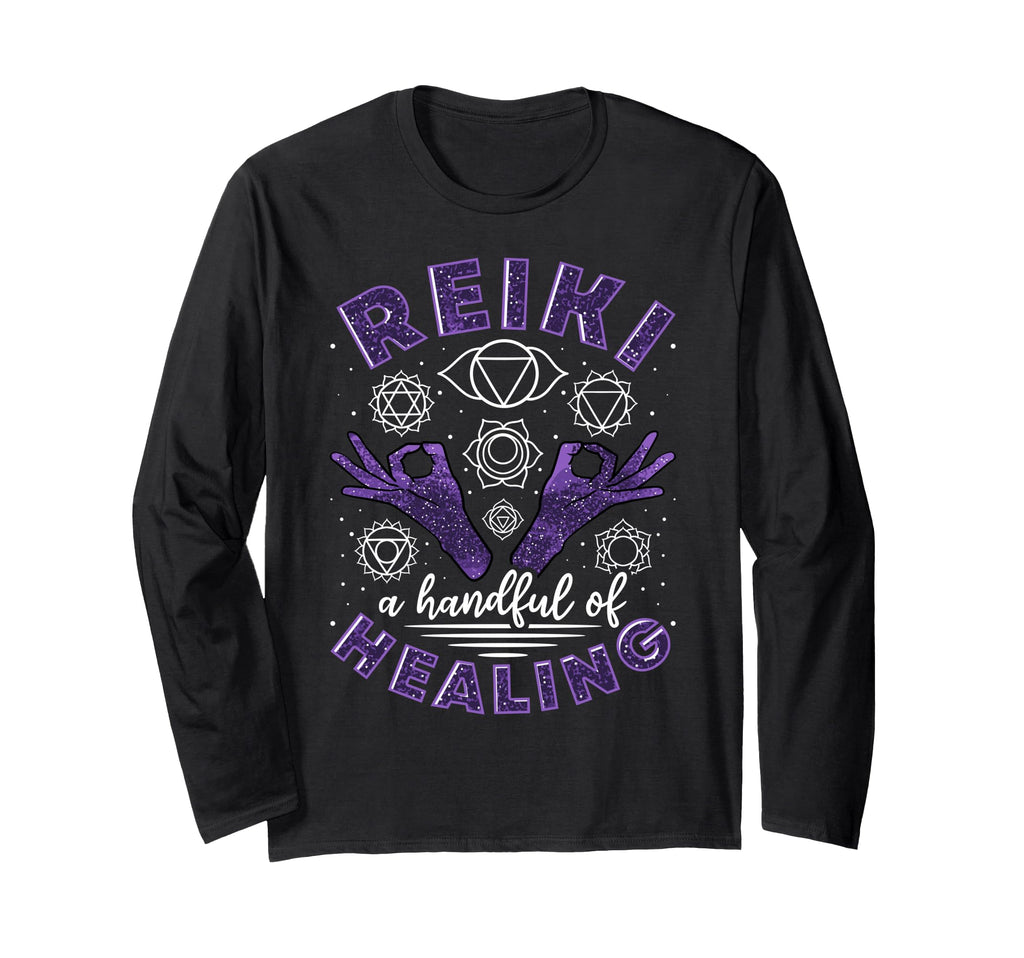 Reiki Handful Healing Meditation T-Shirt - Fun Novelty Design Men Women - T-Shirt, Sweatshirt, Hoodie