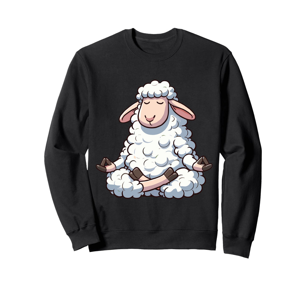 Meditation Sheep Yoga Pose Relaxing Sweatshirt - Novelty Apparel Unisex - T-Shirt, Sweatshirt, Hoodie