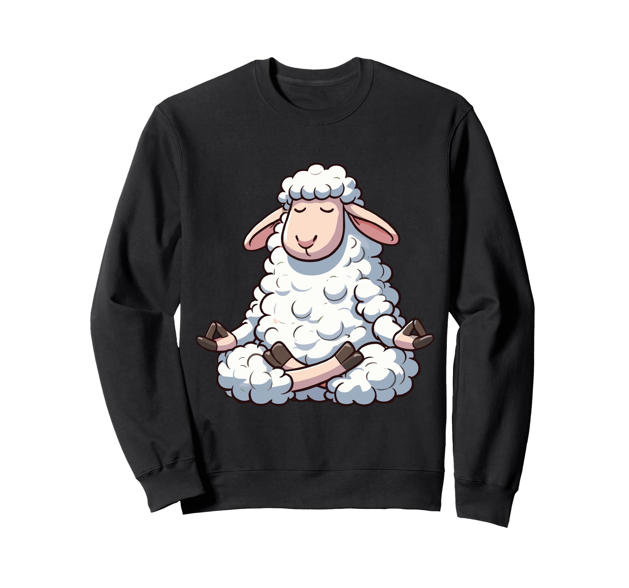 Meditation Sheep Yoga Pose Relaxing Sweatshirt - Novelty Apparel Unisex - T-Shirt, Sweatshirt, Hoodie
