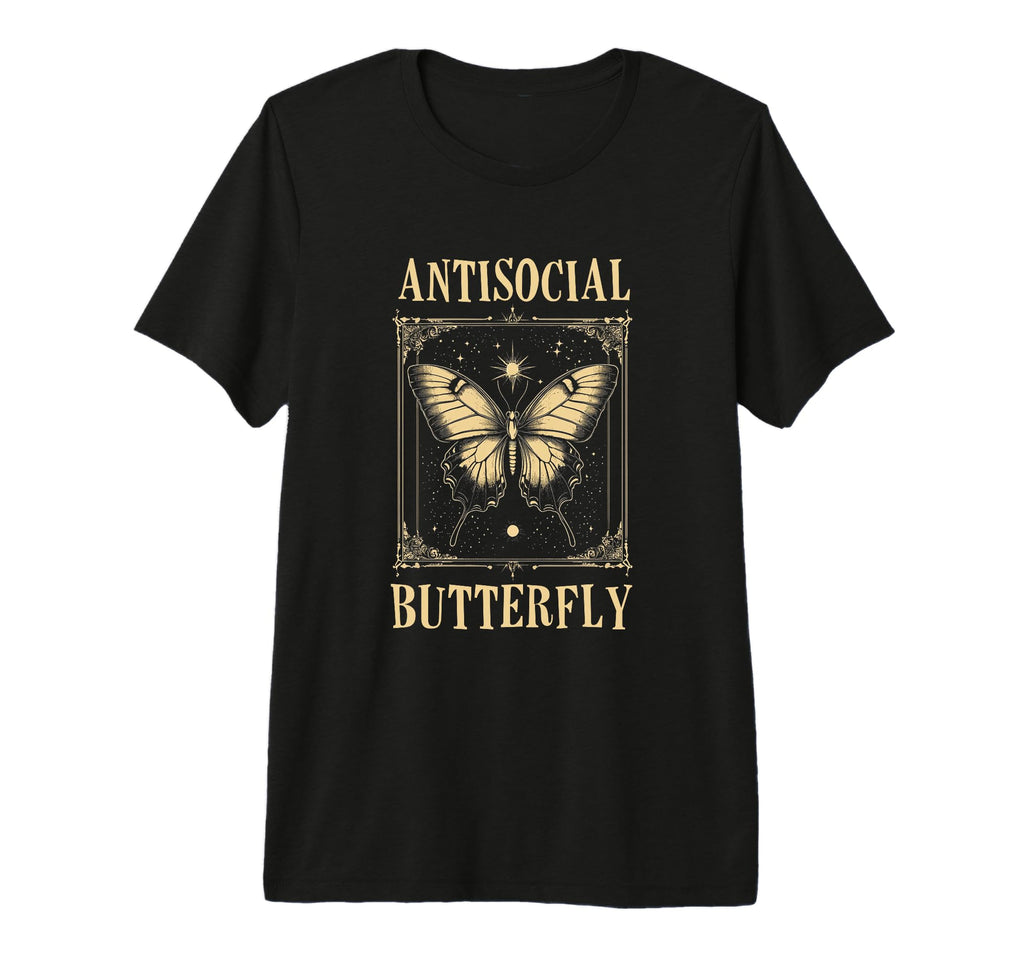 Antisocial Butterfly Tri Blend T-Shirt - Streetwear Style for Adults - T-Shirt, Sweatshirt, Hoodie